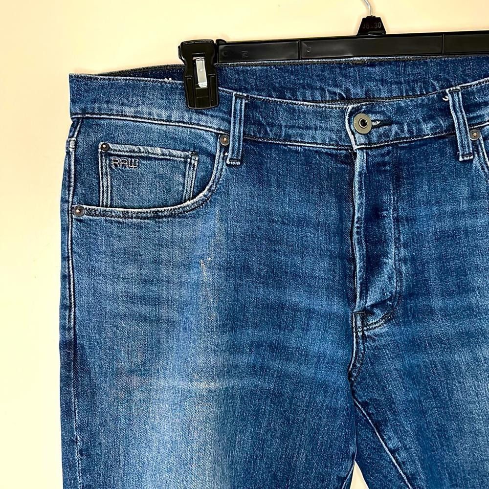 Designer G-Star RAW Straight Tapered 36/32 - 99% Ctn 1% el - med blue Size US 36 / EU 52 - 1 Thumbnail