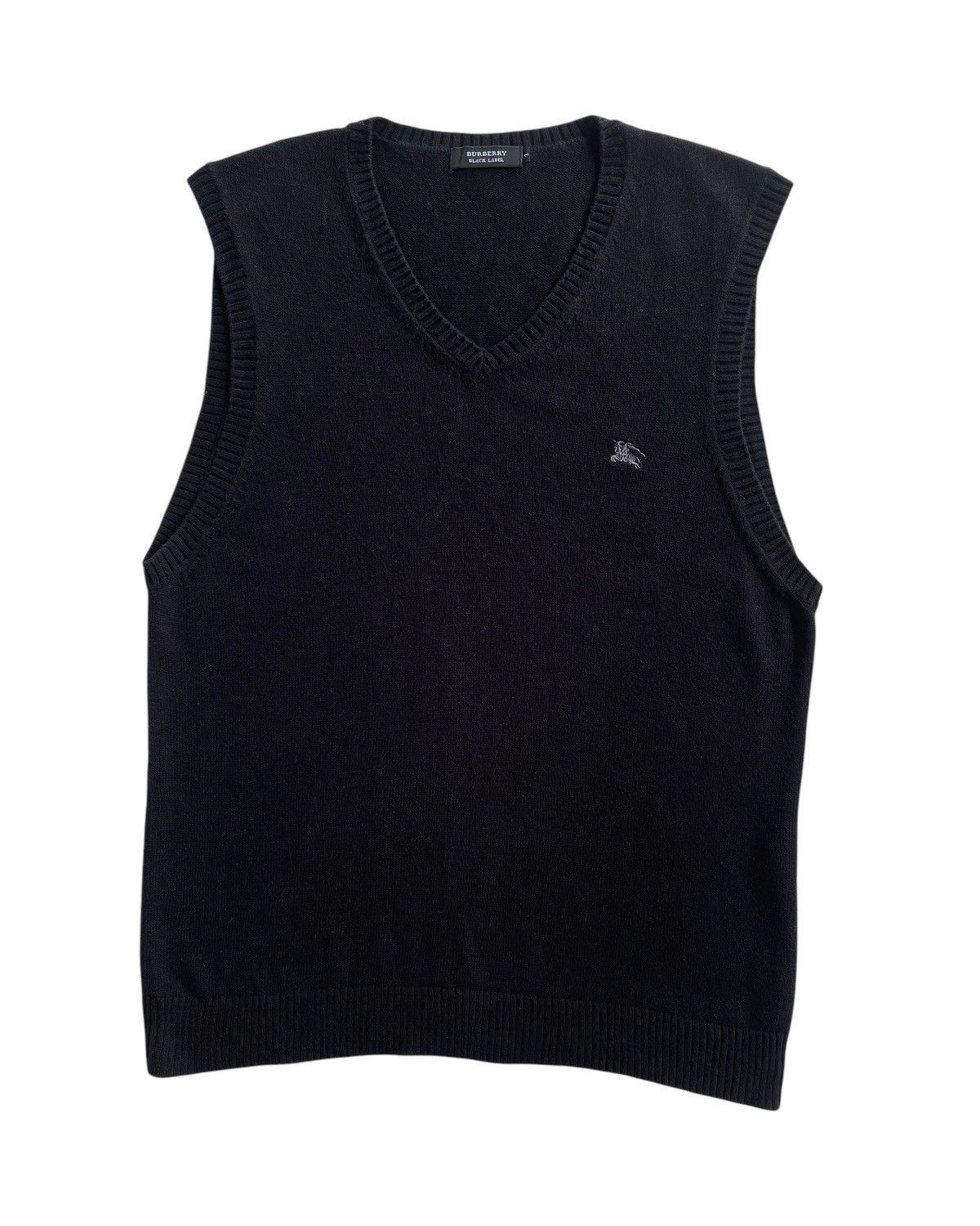 Burberry Burberry Black Knit Vest Sweater Size US M / EU 48-50 / 2 - 1 Thumbnail