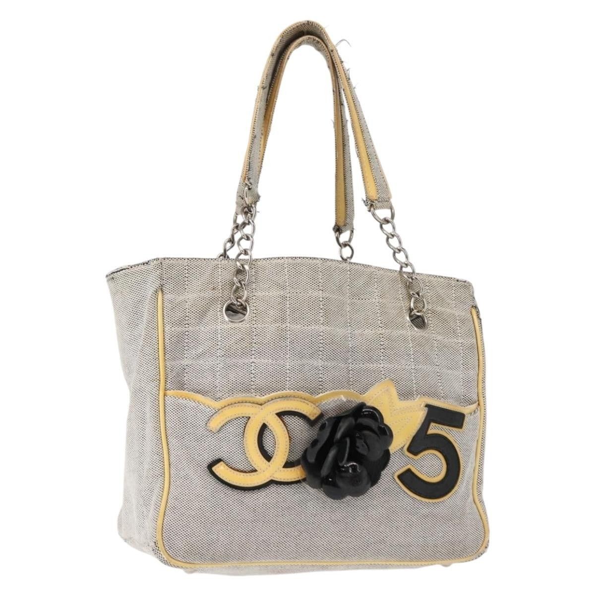 Chanel Chanel Choco Bar Camellia Chain Tote Bag Size ONE SIZE - 1 Thumbnail