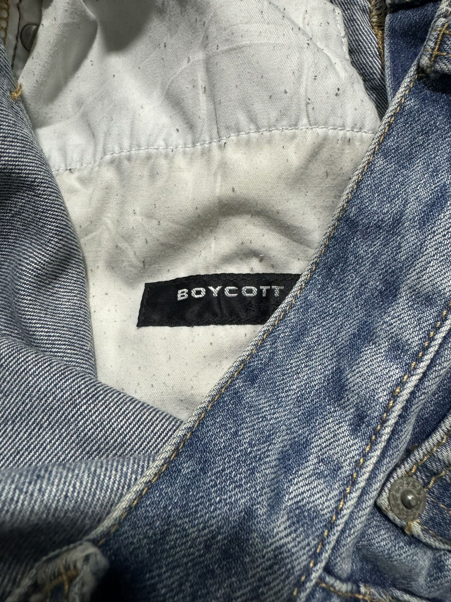 20471120 × Beauty Beast × Boycott Japanese Brand Boycott Distressed Denim Jeans Size US 32 / EU 48 - 10 Thumbnail