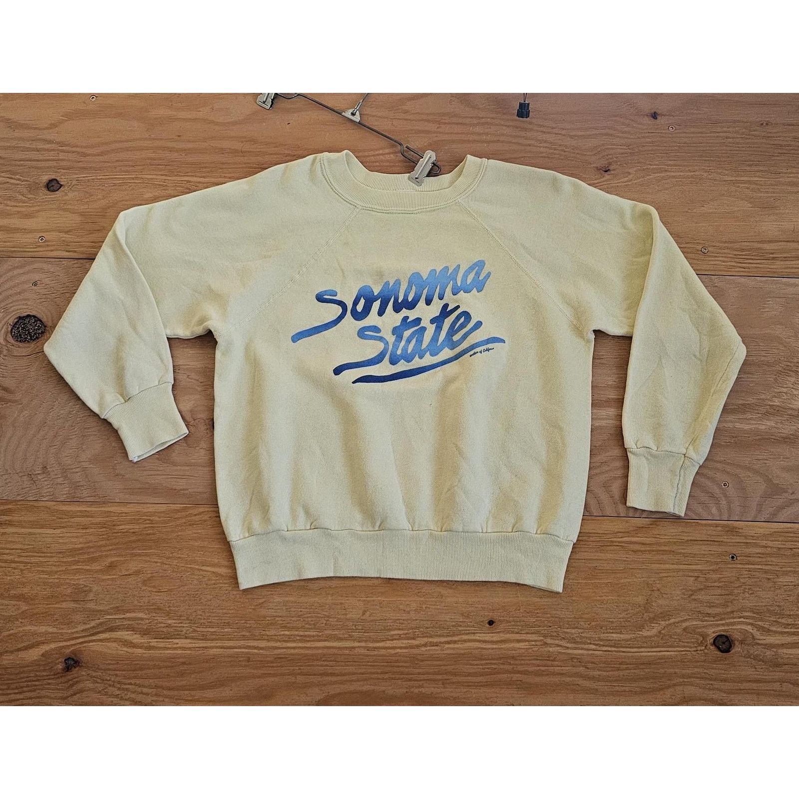 Other Sonoma State 50/50 Pastel Yellow Color Sweatshirt Sz S 1980s Size US S / EU 44-46 / 1 - 1 Thumbnail