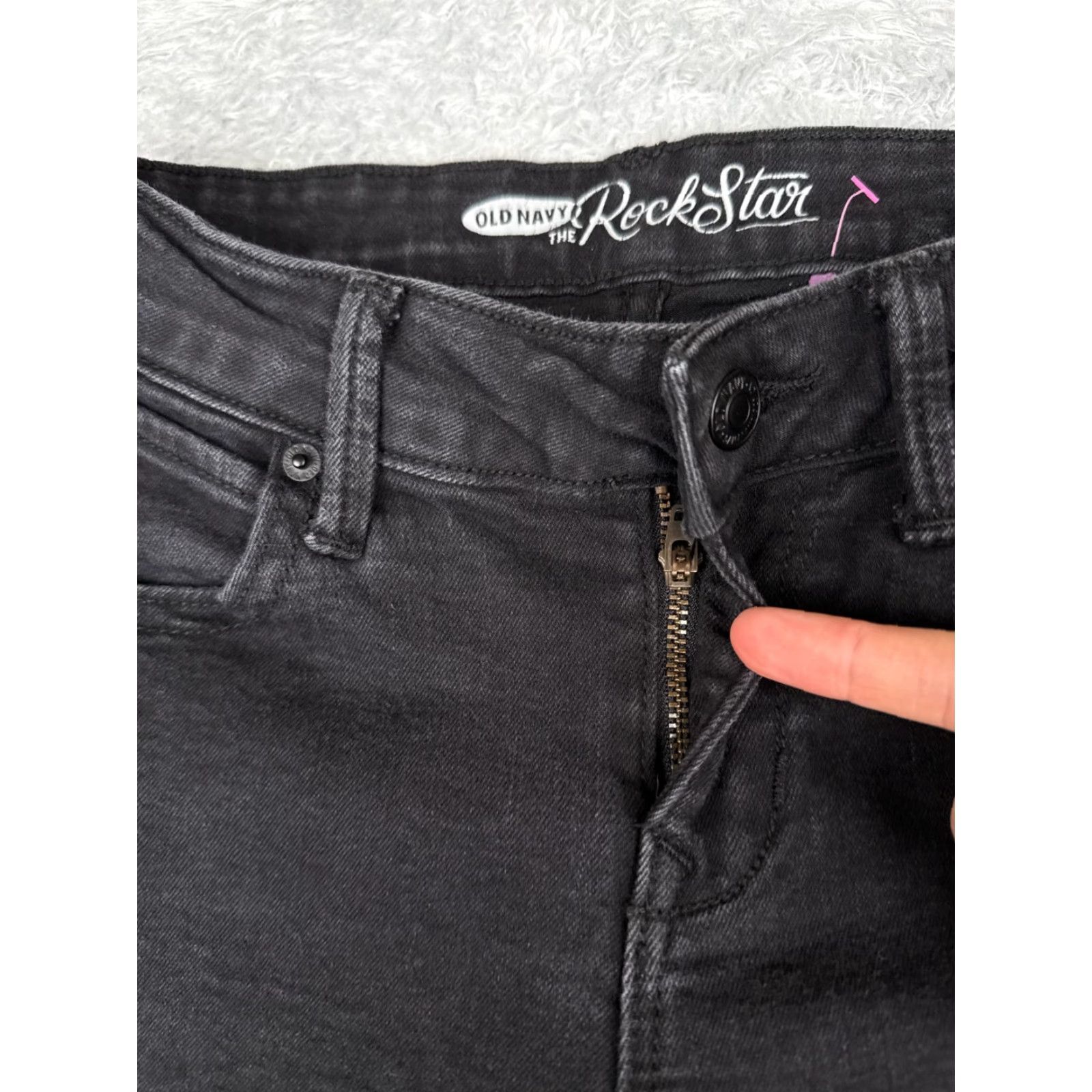 Old Navy Old Navy Women's Black Denim Bootcut Jeans 25x30 Vintage Retro 90s Flare Low Rise Size 42" / US 20 - 5 Thumbnail