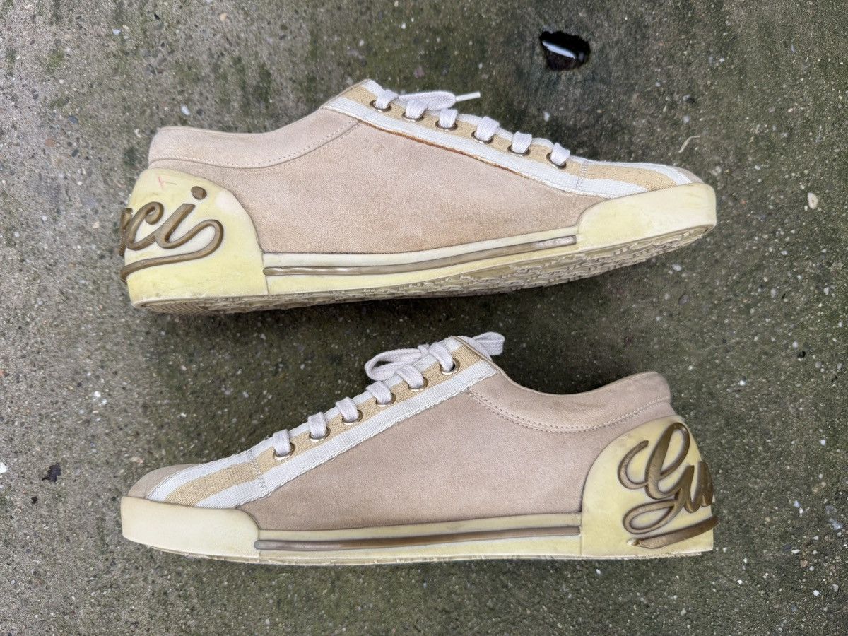 Gucci ✨Gucci✨(168038) Boulevard Script Logo Sneakers Euro-37 Size US 7 / IT 37 - 4 Thumbnail