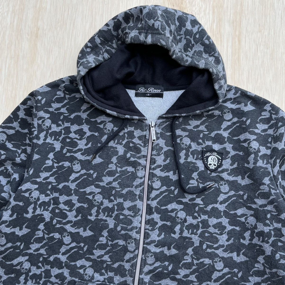 Roen RE:ROEN JAPANESE BRAND SKULL HEAD CAMO ZIPHOODIE Y2K VINTAGE Size US XL / EU 56 / 4 - 2 Thumbnail