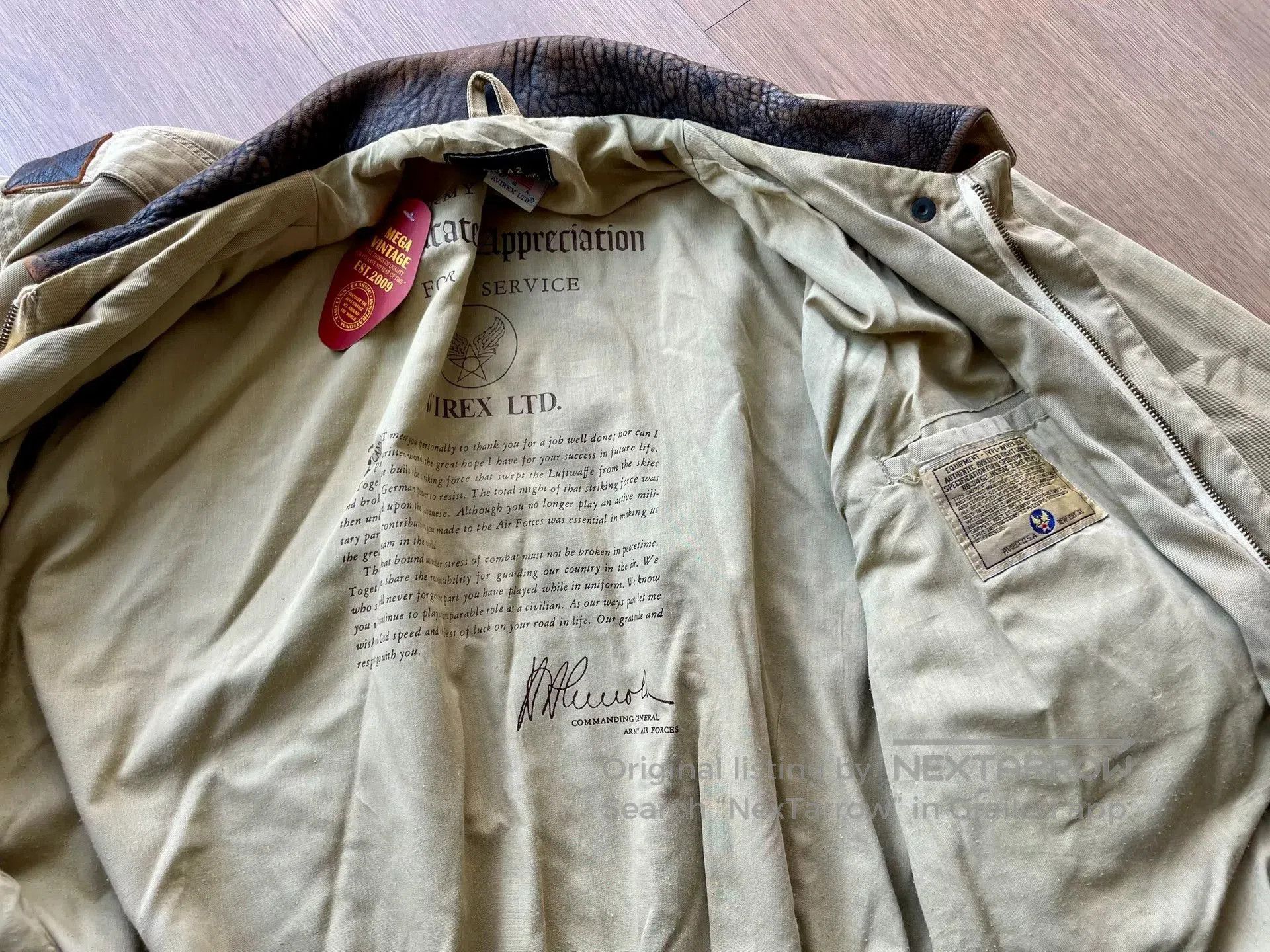 Avirex Avirex A-2 Vintage Flight Jacket XL. Size US XL / EU 56 / 4 - 4 Thumbnail