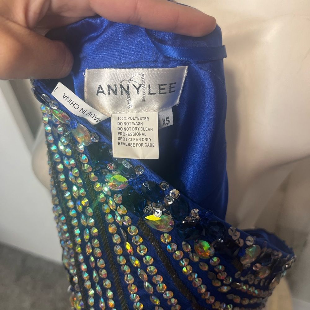 Other Anny Lee Blue Strapless Rhinestone Skater Dress XS Prom Home Size XS / US 0-2 / IT 36-38 - 6 Thumbnail