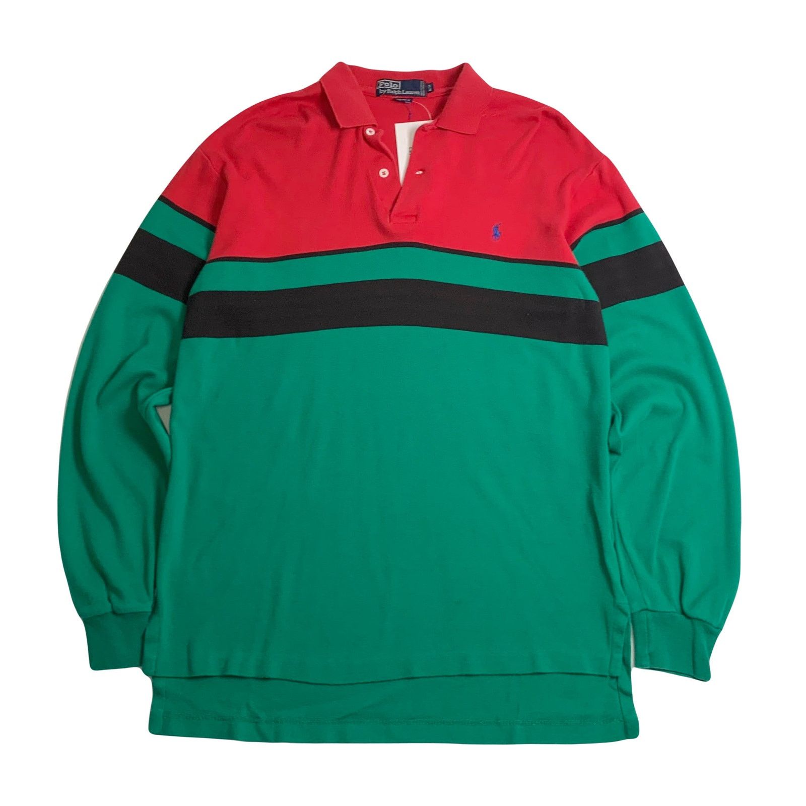 Polo Ralph Lauren Vintage Polo Ralph Lauren Striped Longsleeve Henley Shirt M Size US M / EU 48-50 / 2 - 1 Thumbnail