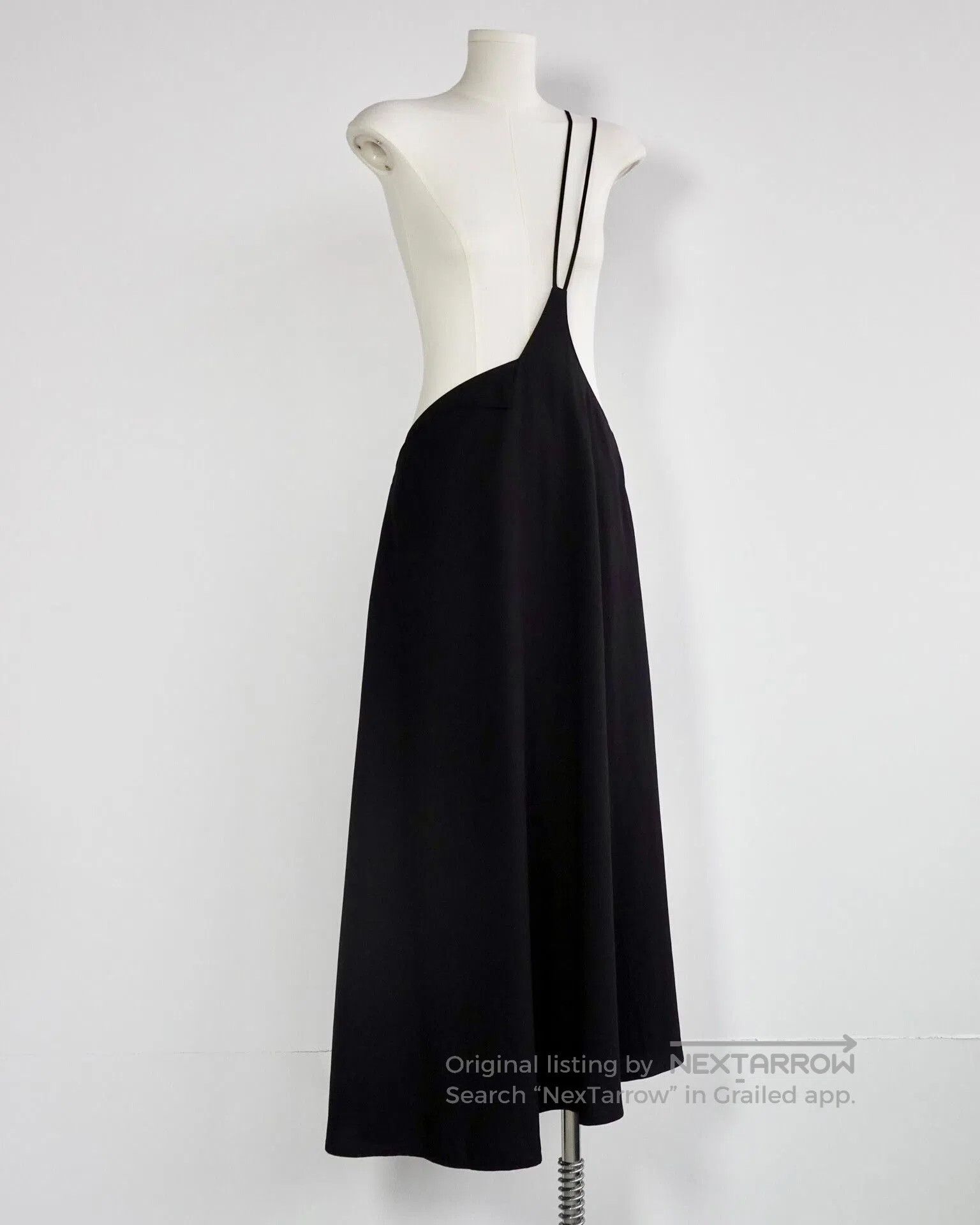 Limi Feu Asymmetrical Black Slip Dress. Size M / US 6-8 / IT 42-44 - 1 Thumbnail