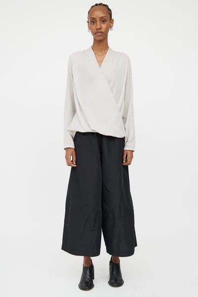 Helmut Lang Helmut Lang Draped Wrap Black Blouse Italian Designer Luxury Size M / US 6-8 / IT 42-44 - 16 Thumbnail