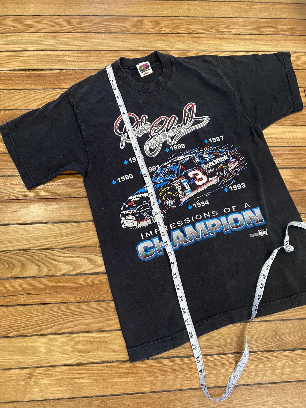 NASCAR Dale Earnhardt sr double sided t shirt vintage Med Size US M / EU 48-50 / 2 - 4 Thumbnail