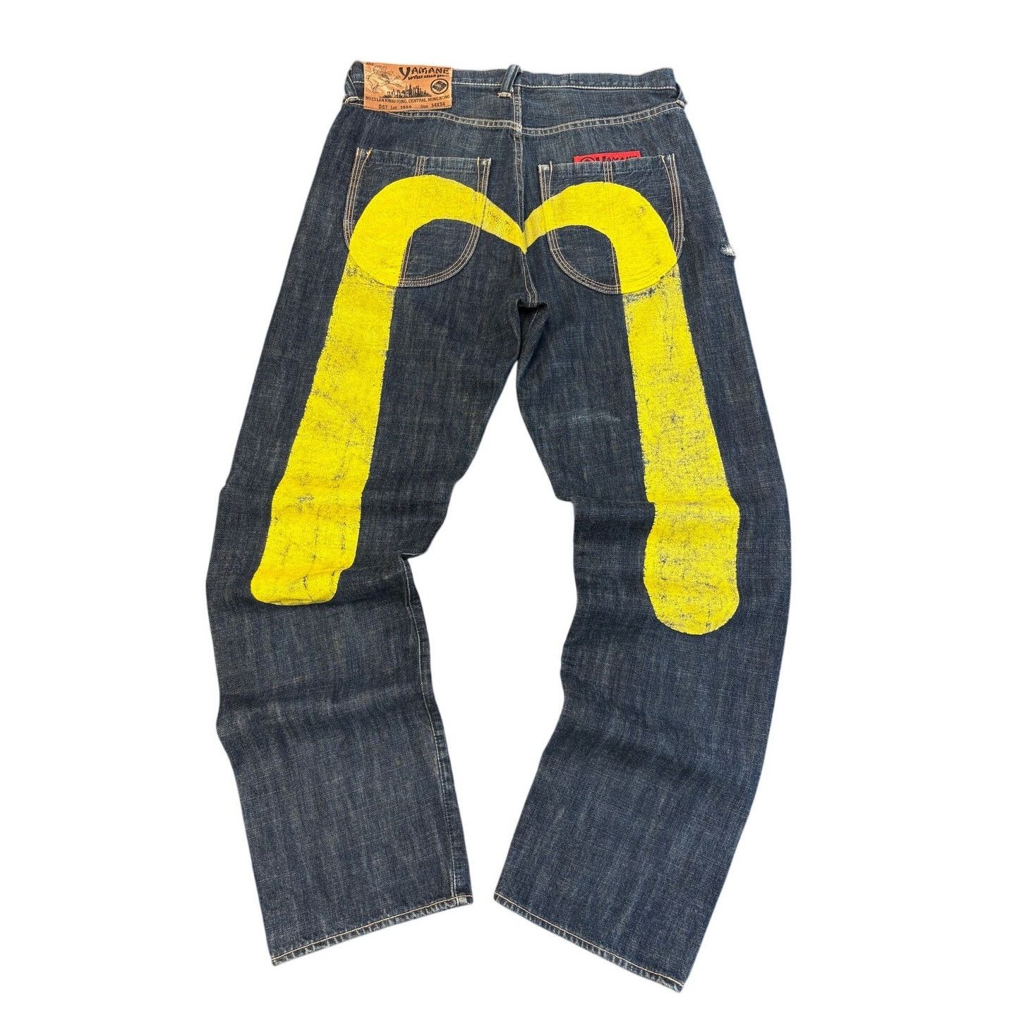 Evisu Evisu Yellow Big Backhit 34 x 34 Size US 34 / EU 50 - 1 Thumbnail