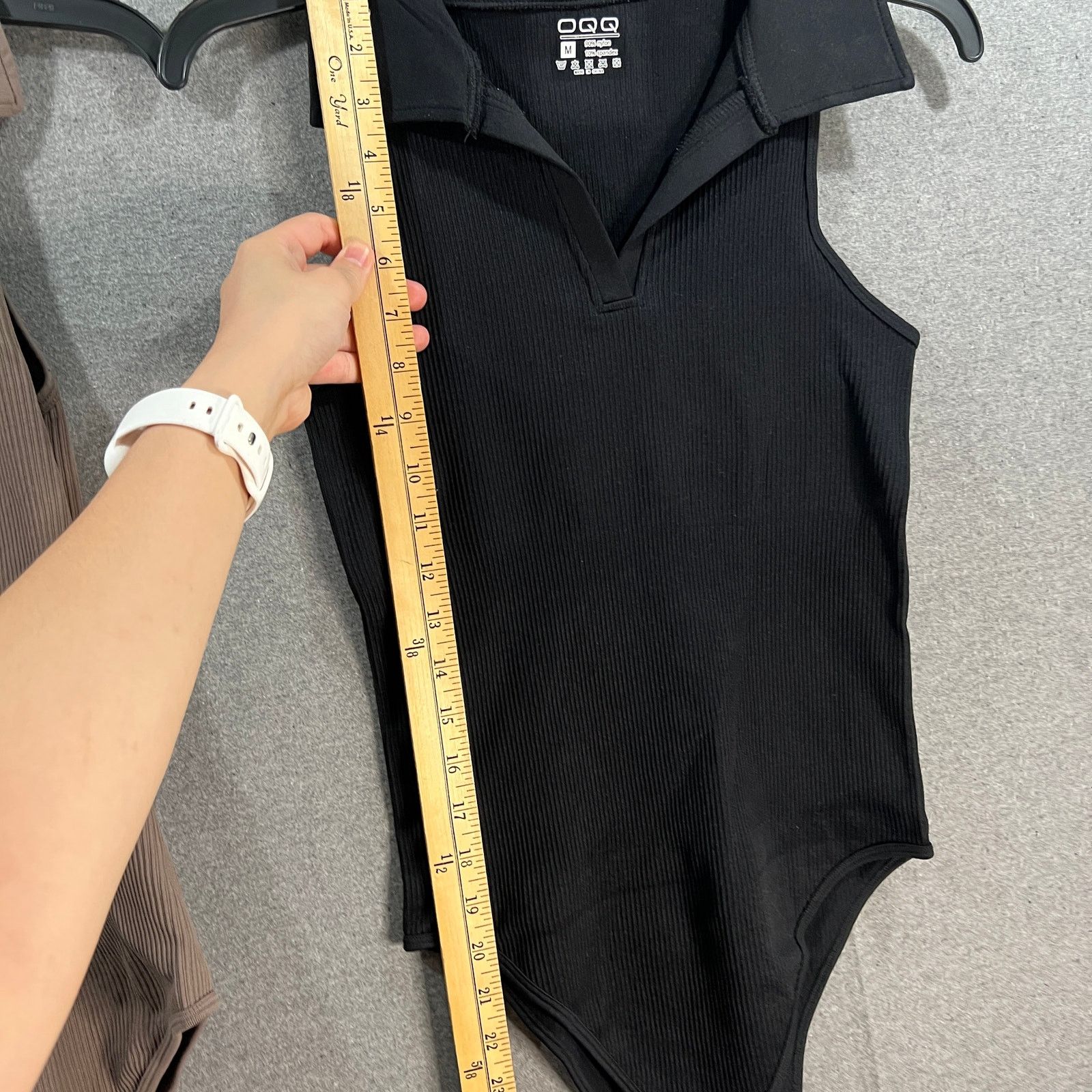 Other OQQ Women's 2 Piece Body Suite Sleeveless Black/Brown Size M Size M / US 6-8 / IT 42-44 - 5 Thumbnail