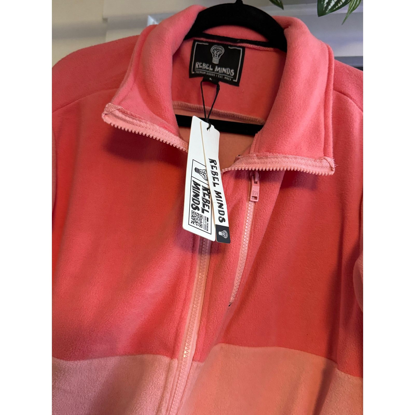 Other •NWT• REBEL MINDS Premium Goods Zip-up Pink Jacket • LG Size L / US 10 / IT 46 - 5 Thumbnail