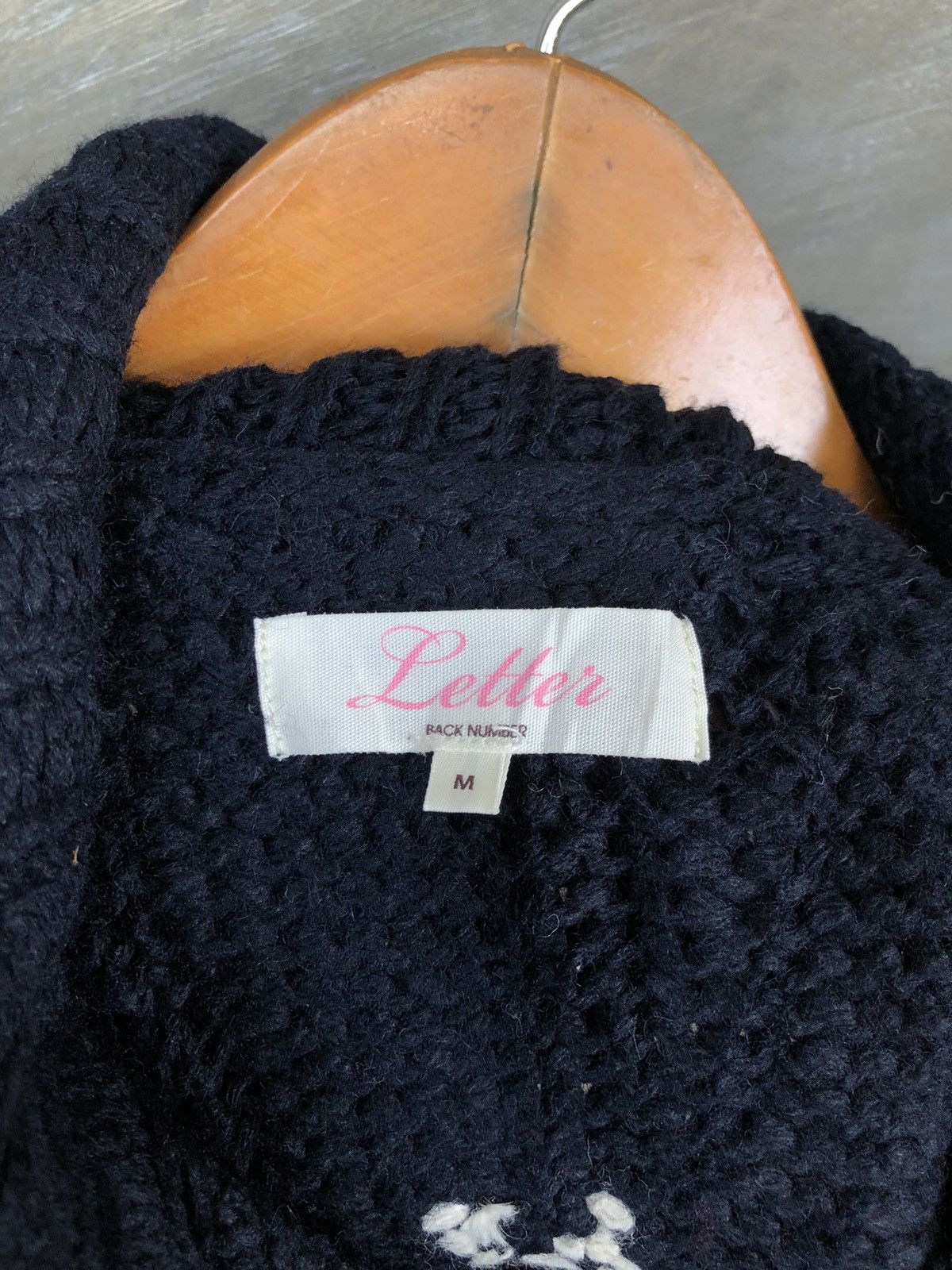 Japanese Brand Vintage Letter Back Number Navajo Pattern Wool Knit Vest Size US M / EU 48-50 / 2 - 8 Thumbnail