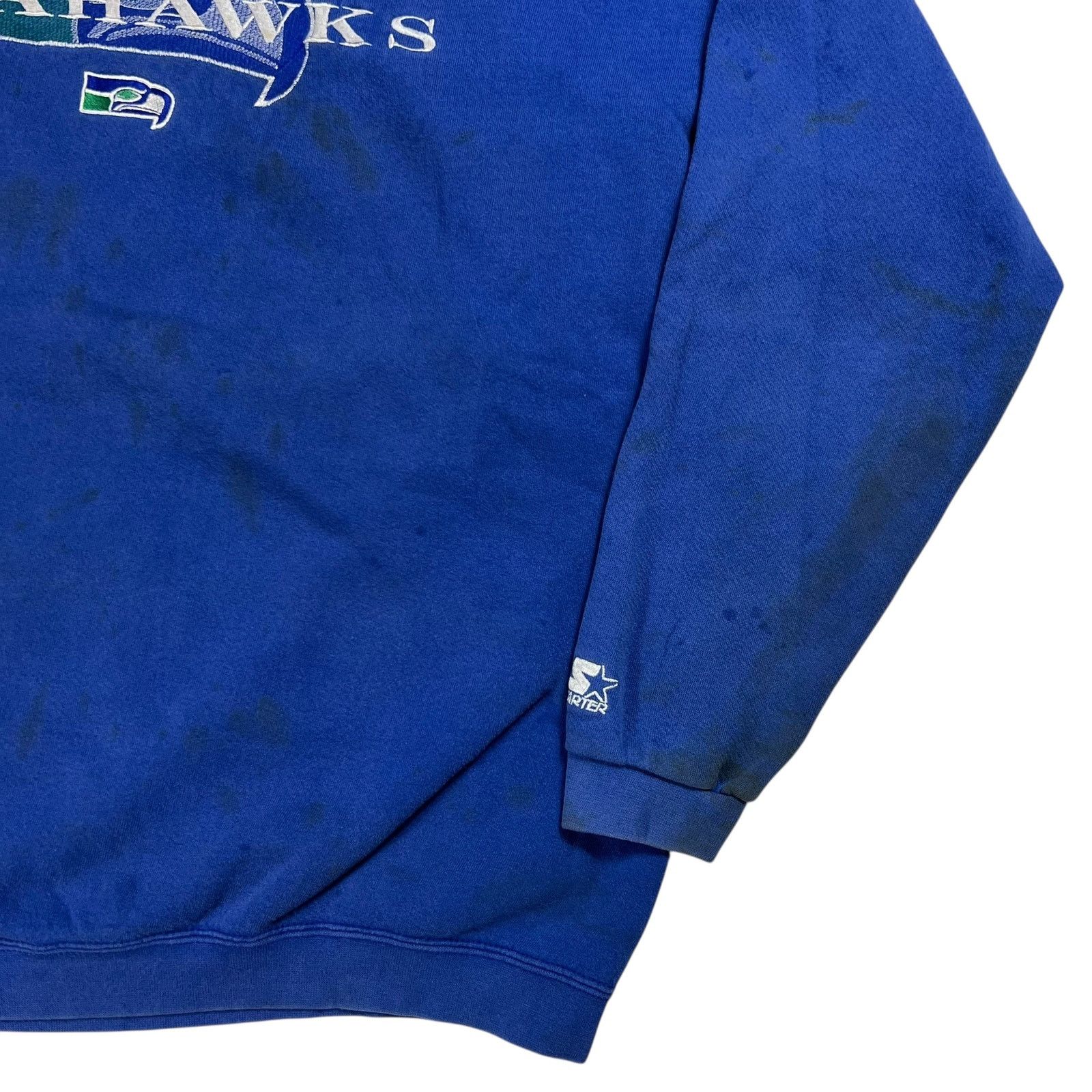 NFL × Starter × Vintage Vintage 90s Starter Seattle Seahawks faded crewneck (XL) Size US XL / EU 56 / 4 - 3 Thumbnail