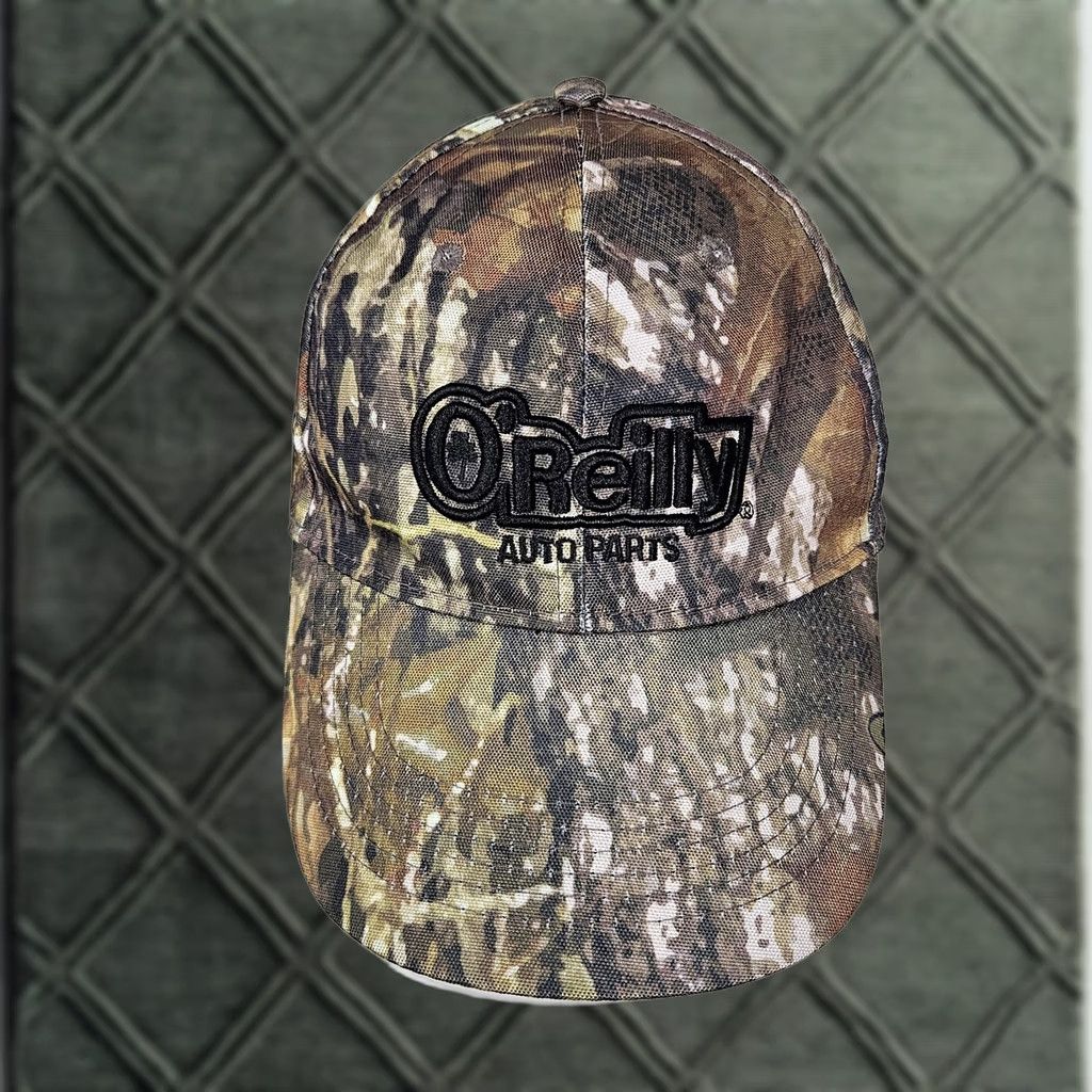 Vintage O'Reilly Auto Parts Hat Cap Strap Back Mens Camouflage Embroidered Green 2022 Baseball Cap Adjustable Cars Hunting Vintage Cap Mens Size ONE SIZE - 1 Thumbnail