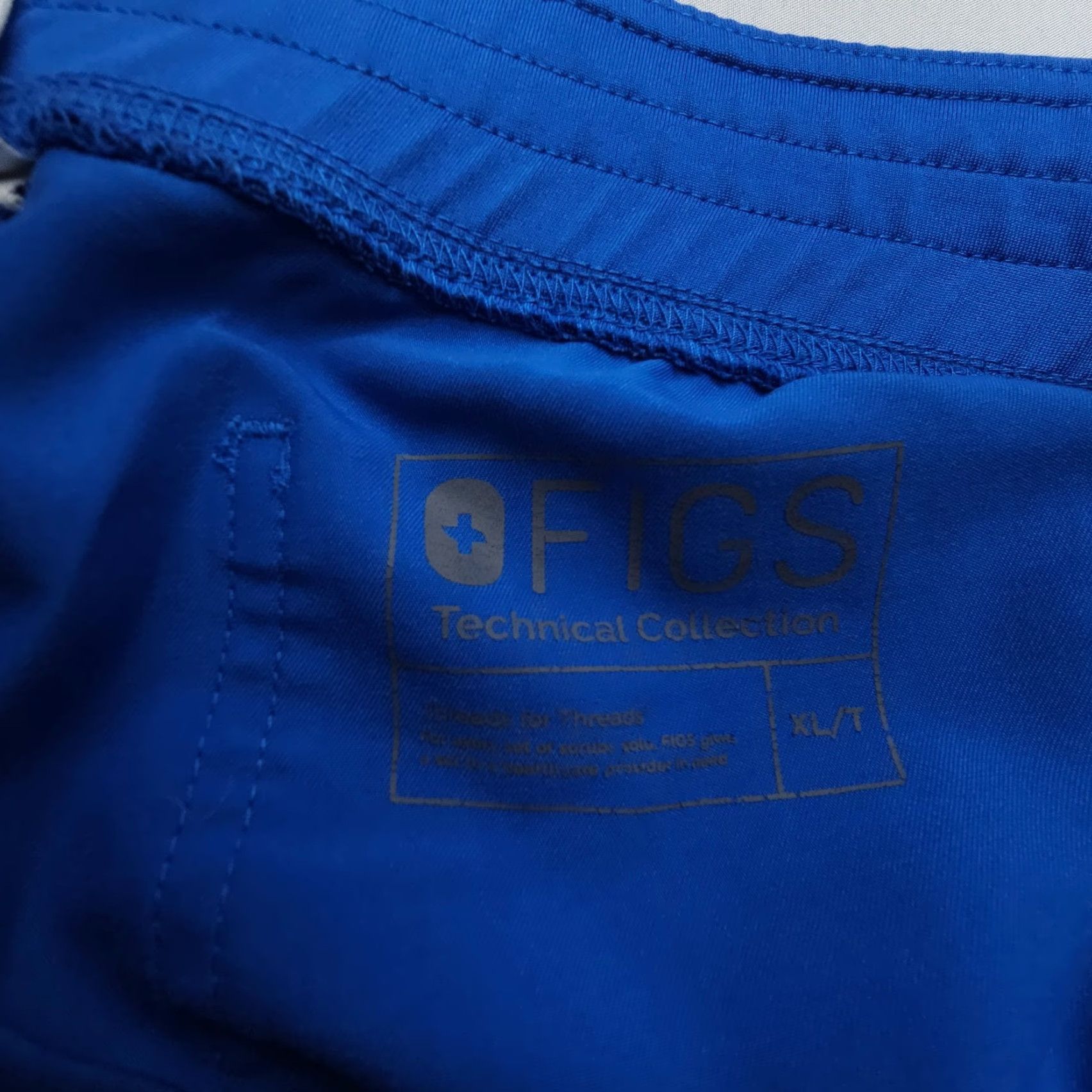 Vintage FIGS High Waisted Scrub Pants XL Blue Livingston Nursing Medical 31" Inseam Size 40" / US 18 - 7 Thumbnail