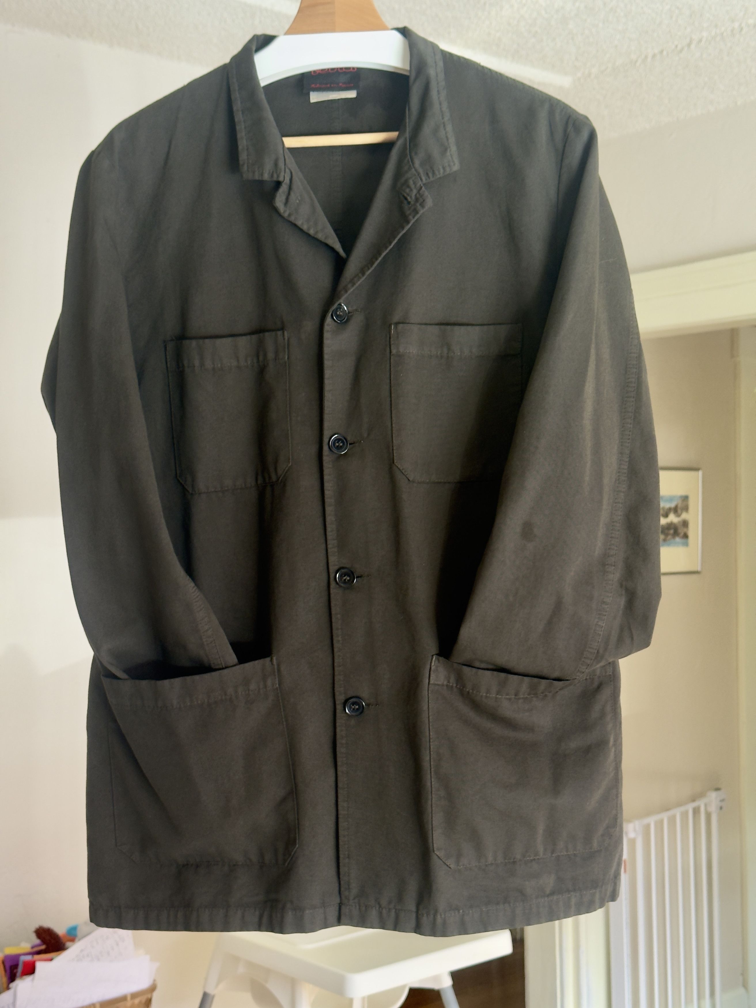 Vetra Nehru Collar Jacket Chore Coat cotton twill