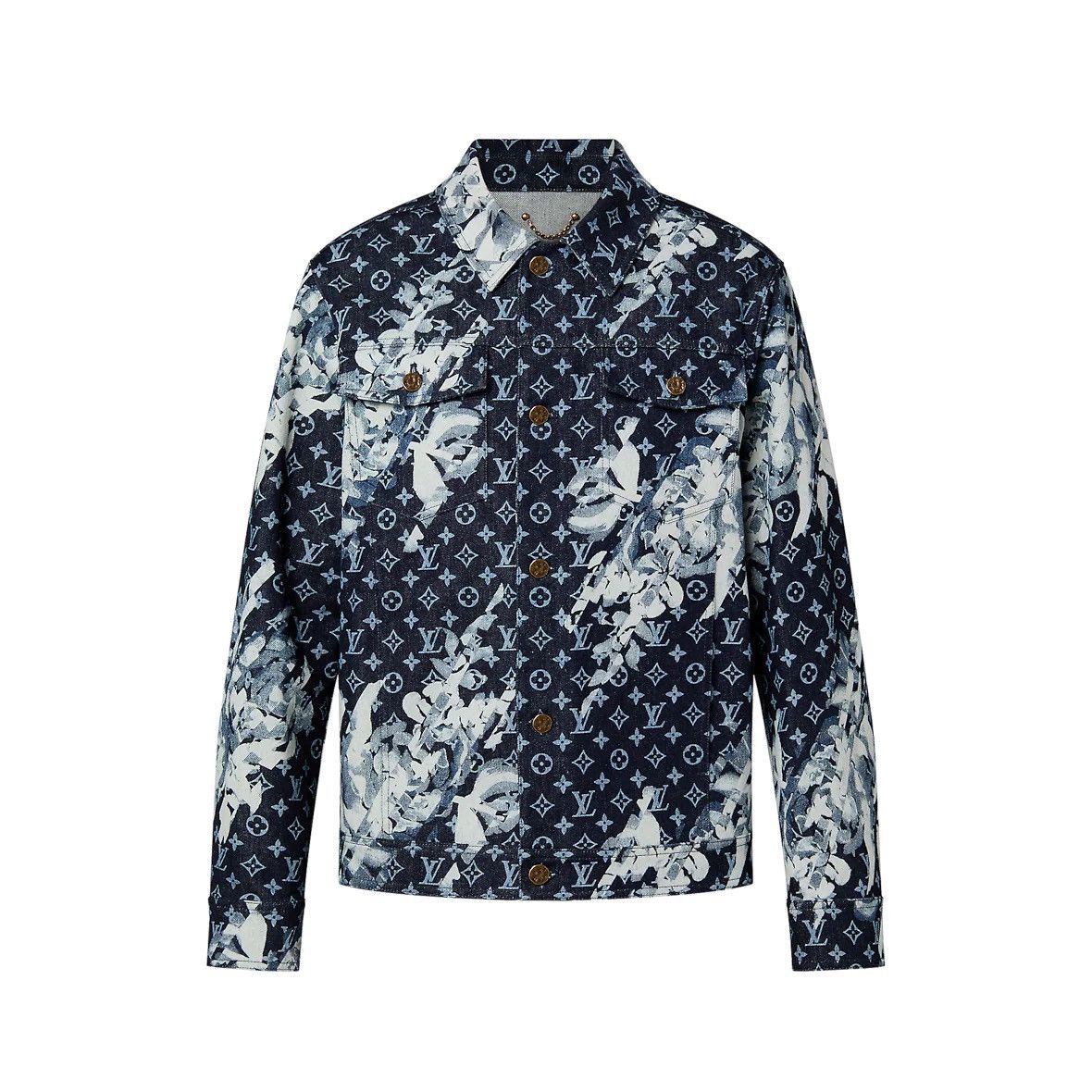 Louis Vuitton Louis Vuitton Monogram Printed Denim Jacket (Indigo) Size US L / EU 52-54 / 3 - 1 Thumbnail