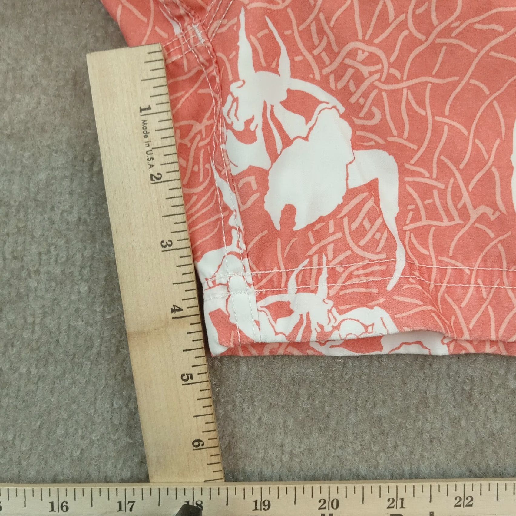 Nautica Nautica Mens Board Shorts Large Orange Elastic Waist Lined Pockets Polyester Surfing Recreational Mens Size US 33 - 4 Thumbnail