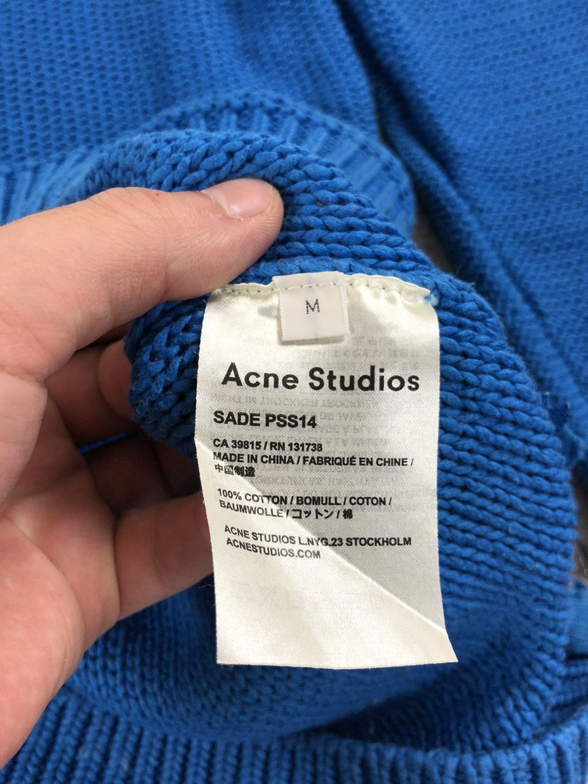 Acne Studios Acne studios blue sweater Size US M / EU 48-50 / 2 - 7 Thumbnail