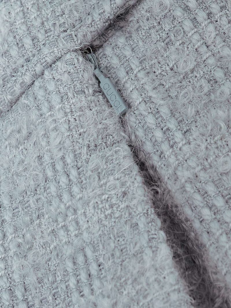 Gucci o1la5ras0526 Wool Tweed Mini Skirt in Light Blue Size 28" / US 6 / IT 42 - 4 Thumbnail