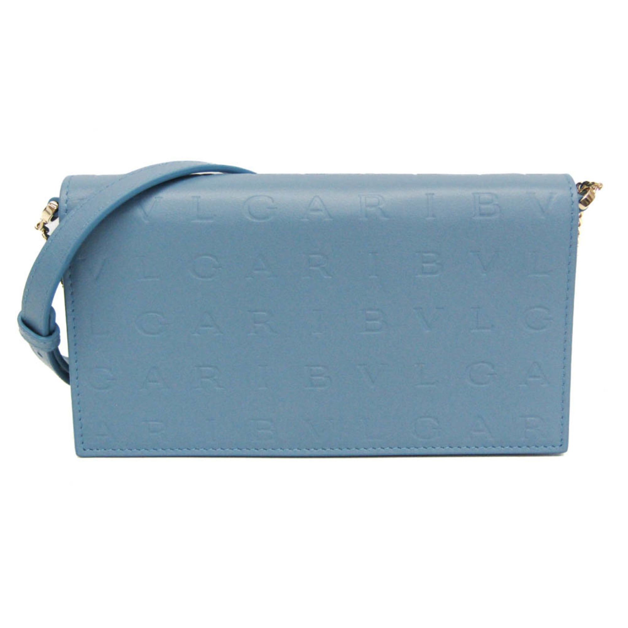 Bvlgari Bvlgari INFINITUM Women's Leather Chain/Shoulder Wallet Blue Size ONE SIZE - 1 Thumbnail