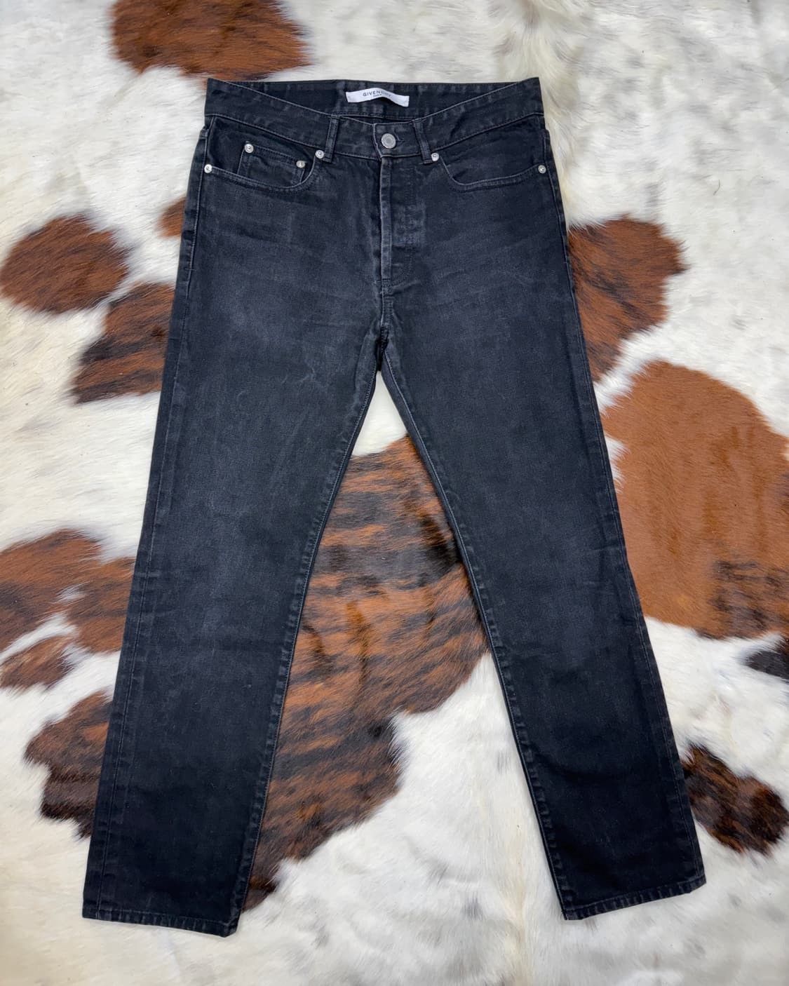 Givenchy Givenchy Back Pocket Stud Black Jeans Size US 29 - 2 Thumbnail