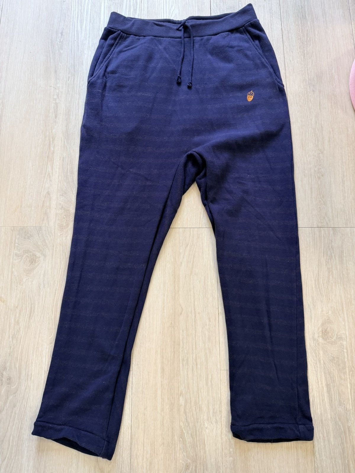 Ne-Net Issey Miyake Né-net "Nya-" Navy Striped Joggers/Sweatpants Size US 34 / EU 50 - 1 Thumbnail