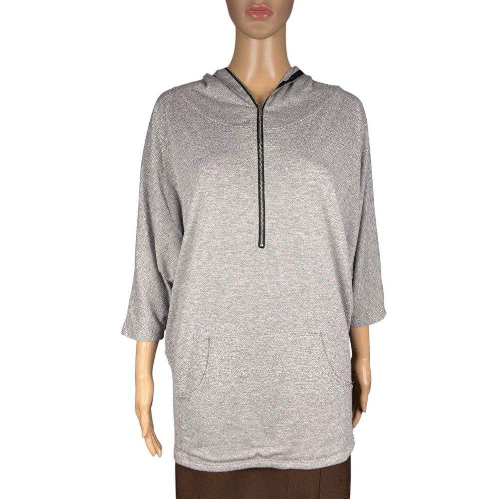 Vintage Havana Vintage Havana 3/4 Sleeve Hoodie Grey Top Size L Size L / US 10 / IT 46 - 1 Thumbnail