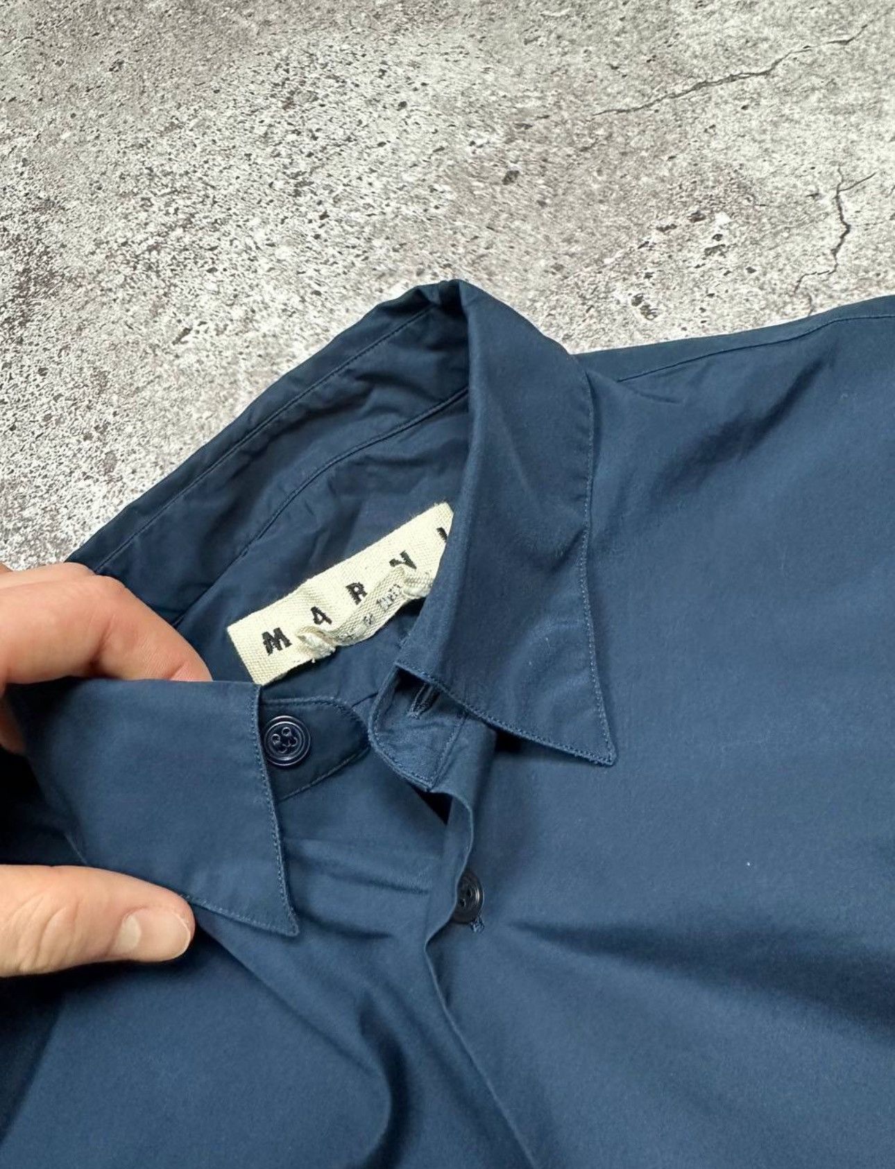 Marni MARNI Blue Pocket Casual Shirt Size US M / EU 48-50 / 2 - 6 Thumbnail