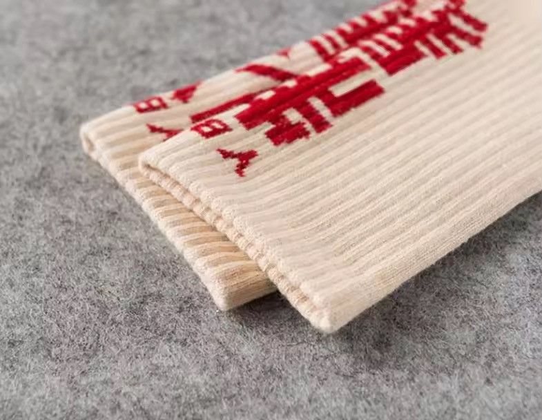 Converse × Happy Socks Hip Hop Chinese Characters Skateboard Cotton Socks (1 pairs) Size ONE SIZE - 3 Thumbnail