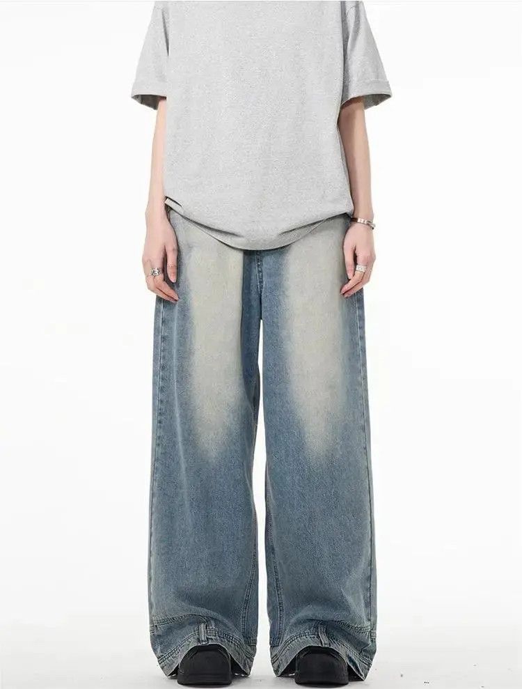 Japanese Brand × Jean Retro washed wide leg inverted jeans Size US 32 / EU 48 - 5 Thumbnail