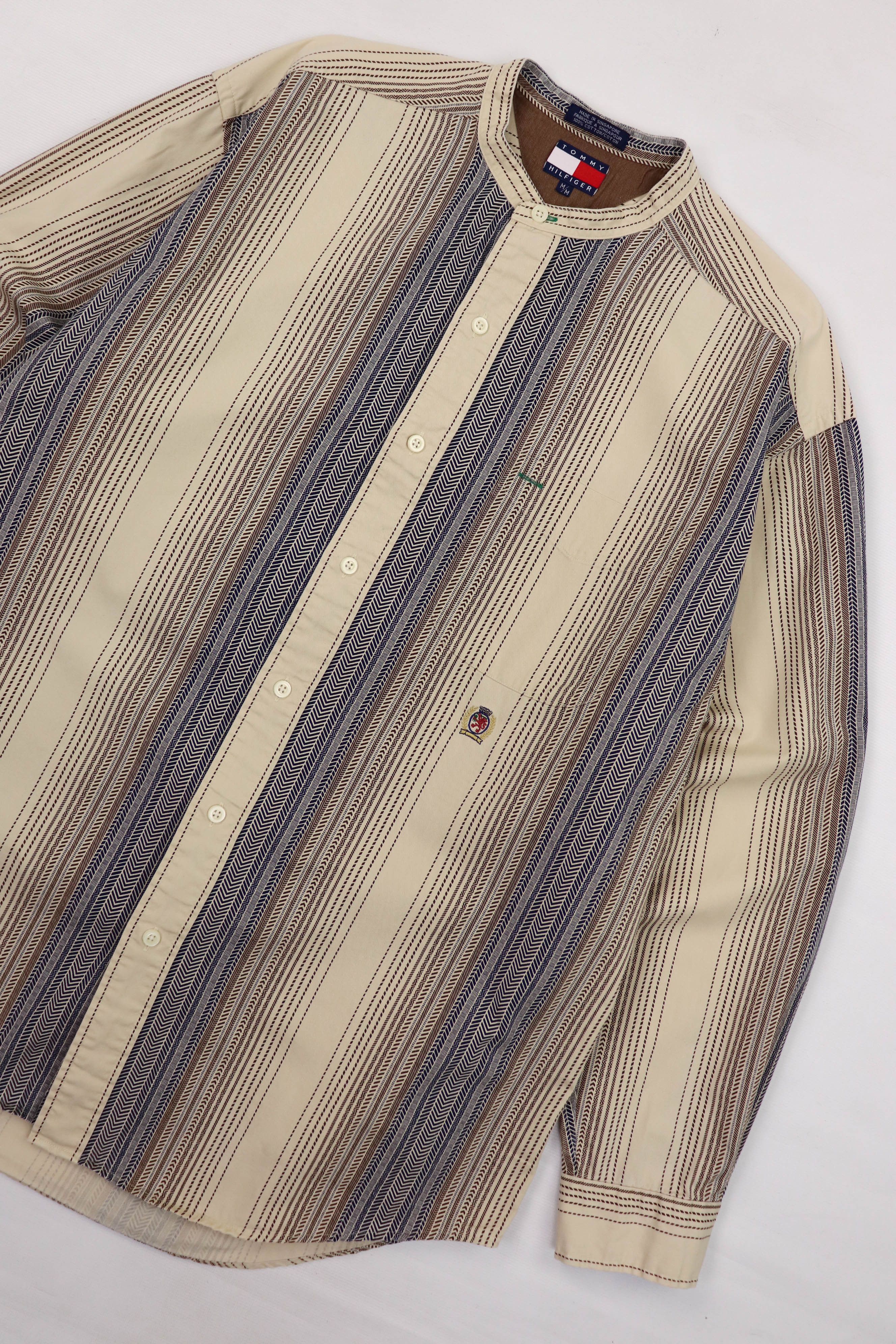 Tommy Hilfiger Tommy Hilfiger Vintage 90s Aztec Graphics Collarless Shirt Size US M / EU 48-50 / 2 - 5 Thumbnail