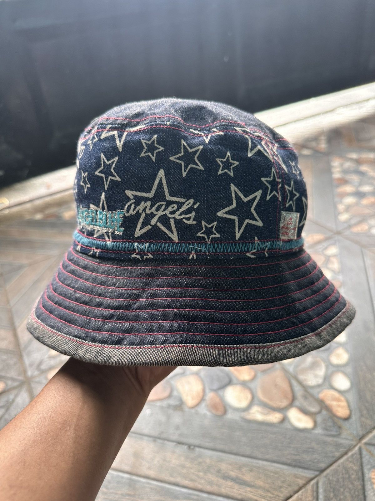 Angel Blue × Japanese Brand × Kapital Vintage Y2k Angel Blue Bucket hat Size ONE SIZE - 2 Thumbnail