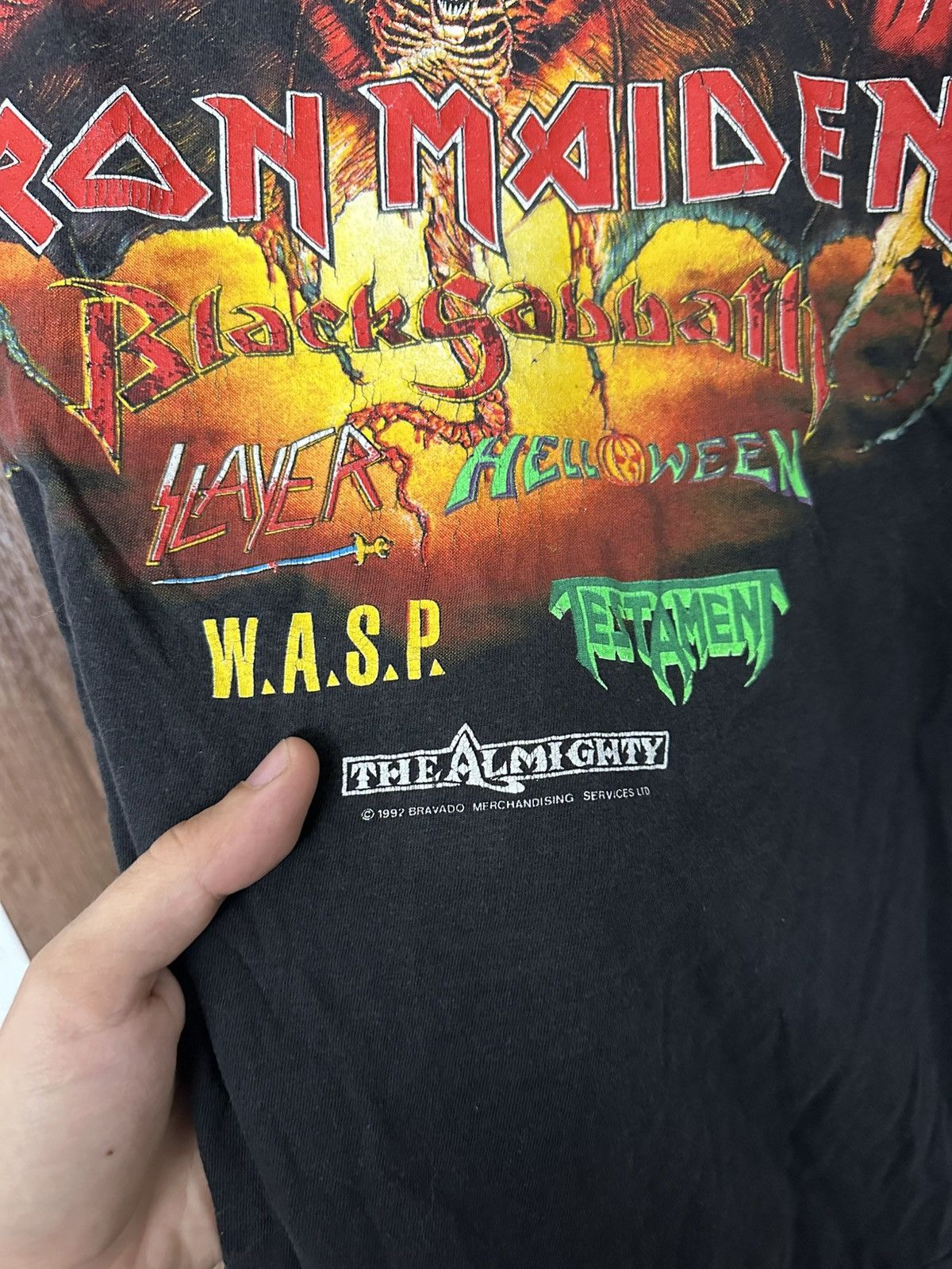 Band Tees 1992 Super Rock Mannheim Vintage Band T-Shirt Tee Slayer Size US L / EU 52-54 / 3 - 5 Thumbnail