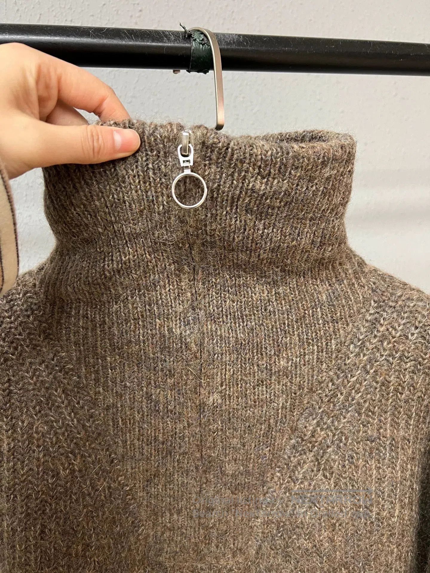 Isabel Marant Etoile Oatmeal Mohair Half-Zip Pullover. Size S / US 4 / IT 40 - 3 Thumbnail