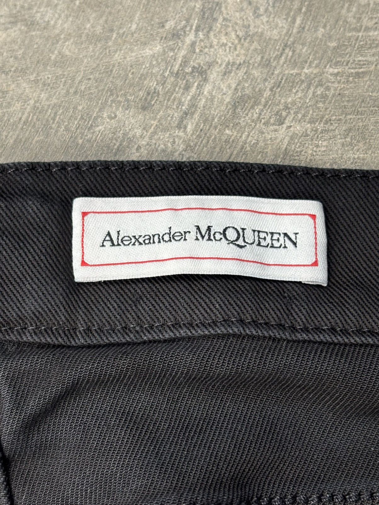 Alexander McQueen Alexander McQueen Black Bull Denim Check Jeans Size US 34 / EU 50 - 5 Thumbnail