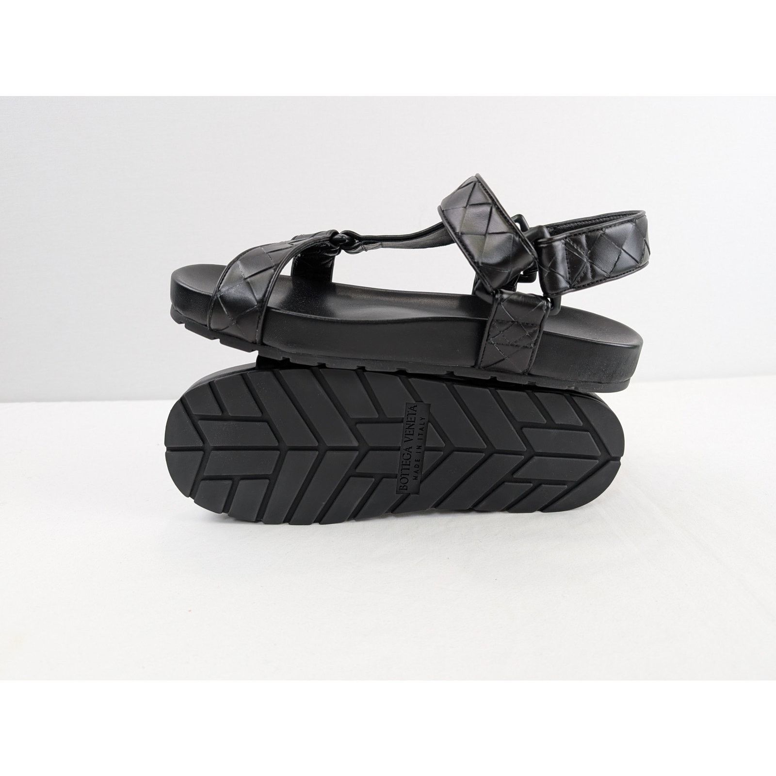 Bottega Veneta o1rshd1 Prov Victory Trip Sandal in Black Size US 12 / EU 45 - 14 Thumbnail