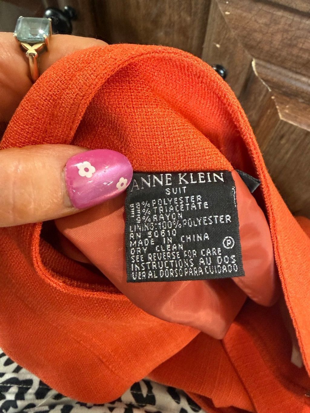 Anne Klein Women's Anne Klein Orange Midi Skirt with Ruffle Hem Size 14 Size 36" / US 14 / IT 50 - 7 Thumbnail