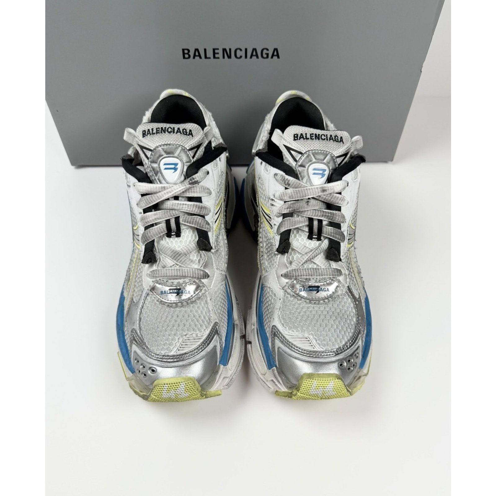 Balenciaga Size 41EU/8US - Balenciaga Runner White Yellow Blue NEW! Size US 8 / EU 41 - 3 Thumbnail
