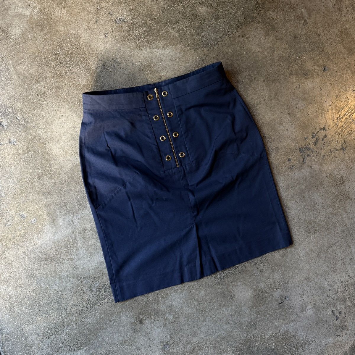 Prada Prada Pencil Skirt Grommets FW08 Ready to Wear Size 30" / US 8 / IT 44 - 2 Thumbnail