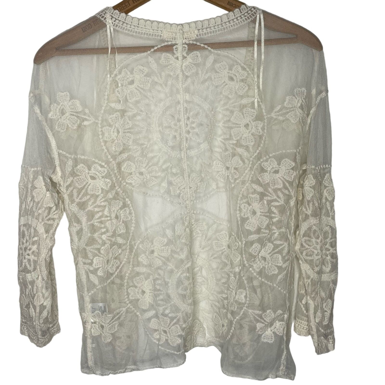 Other Rebellion Lace Mesh Embroidered Top Size M / US 6-8 / IT 42-44 - 5 Thumbnail