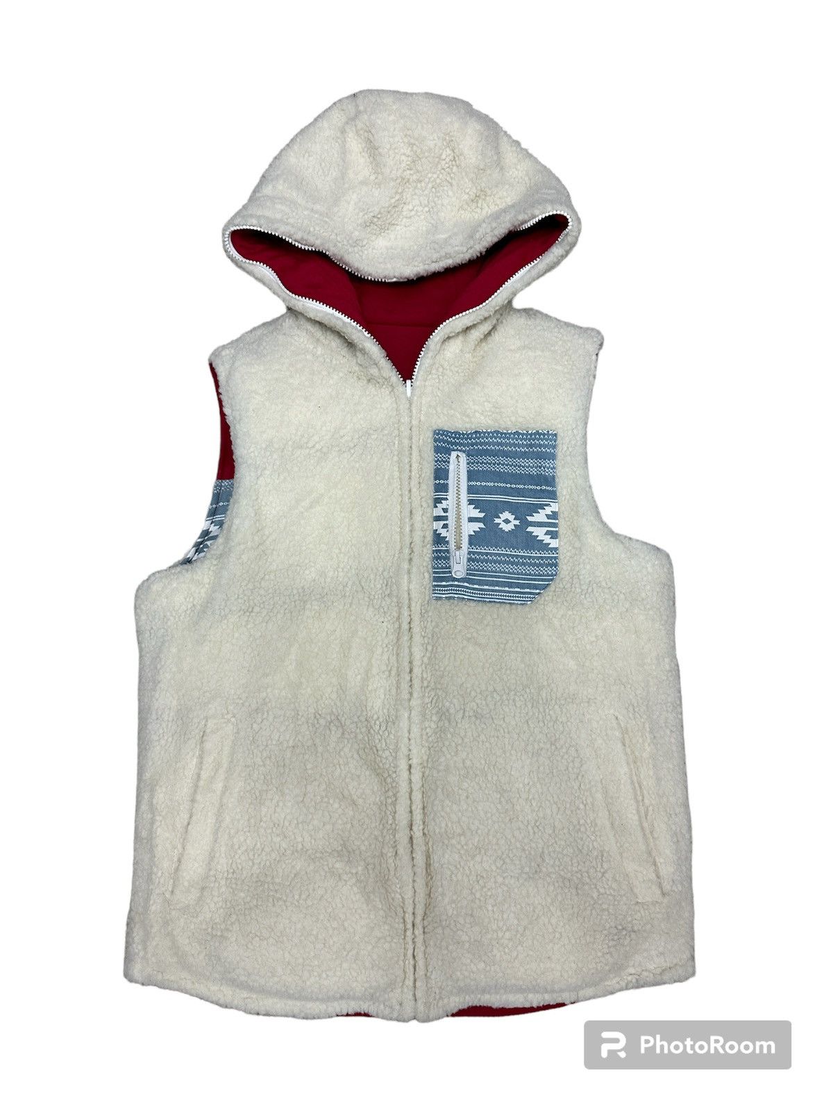 🔥🔥🔥Vintage Rodeo Crowns Faux Fur Full Zipper Hoodie Vest