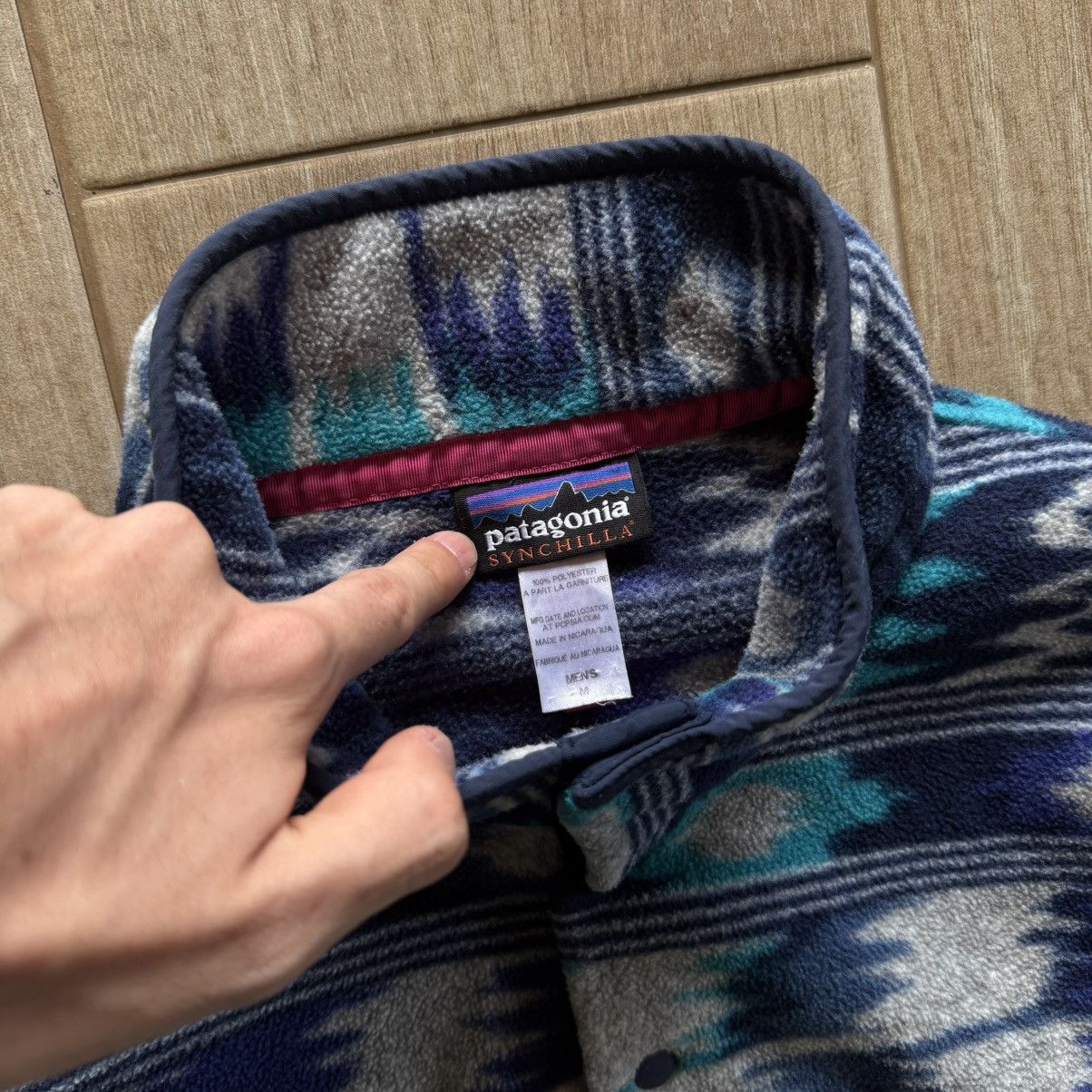 Patagonia Patagonia Blue tribal Pattern Snap-T Sweater Size US M / EU 48-50 / 2 - 4 Thumbnail