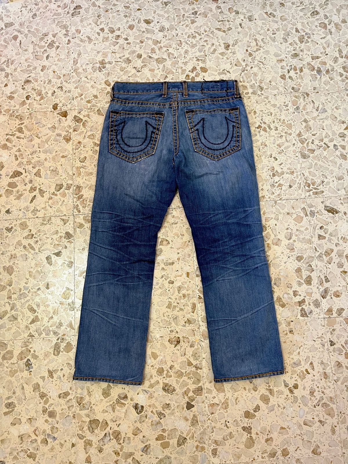 True Religion True Religion Vintage Y2k Blue Mustard Denim Jeans Pant Rare Size US 34 / EU 50 - 1 Thumbnail