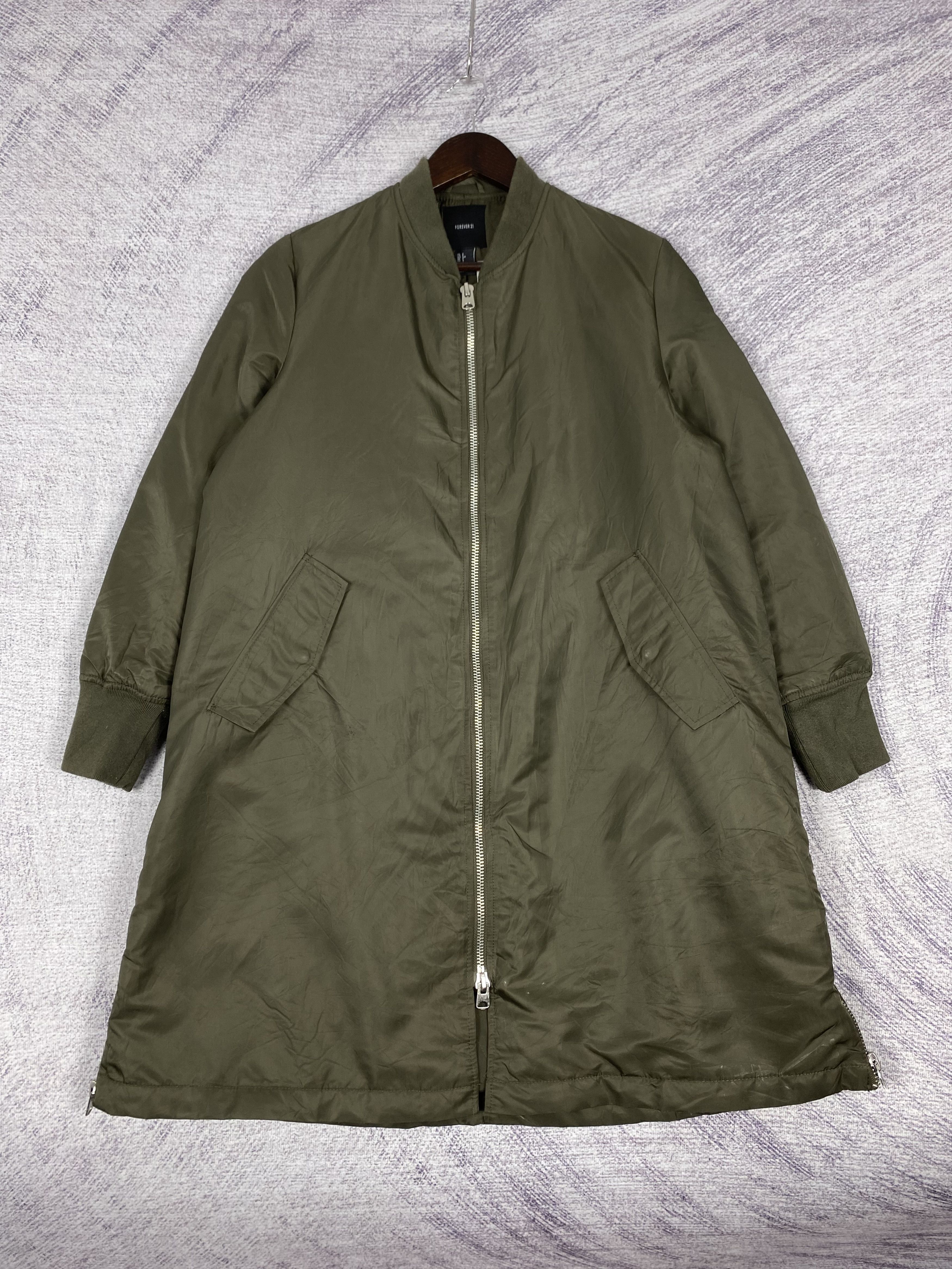 Forever 21 Vintage Forever 21 Zip Up Long Jacket Size US S / EU 44-46 / 1 - 1 Thumbnail