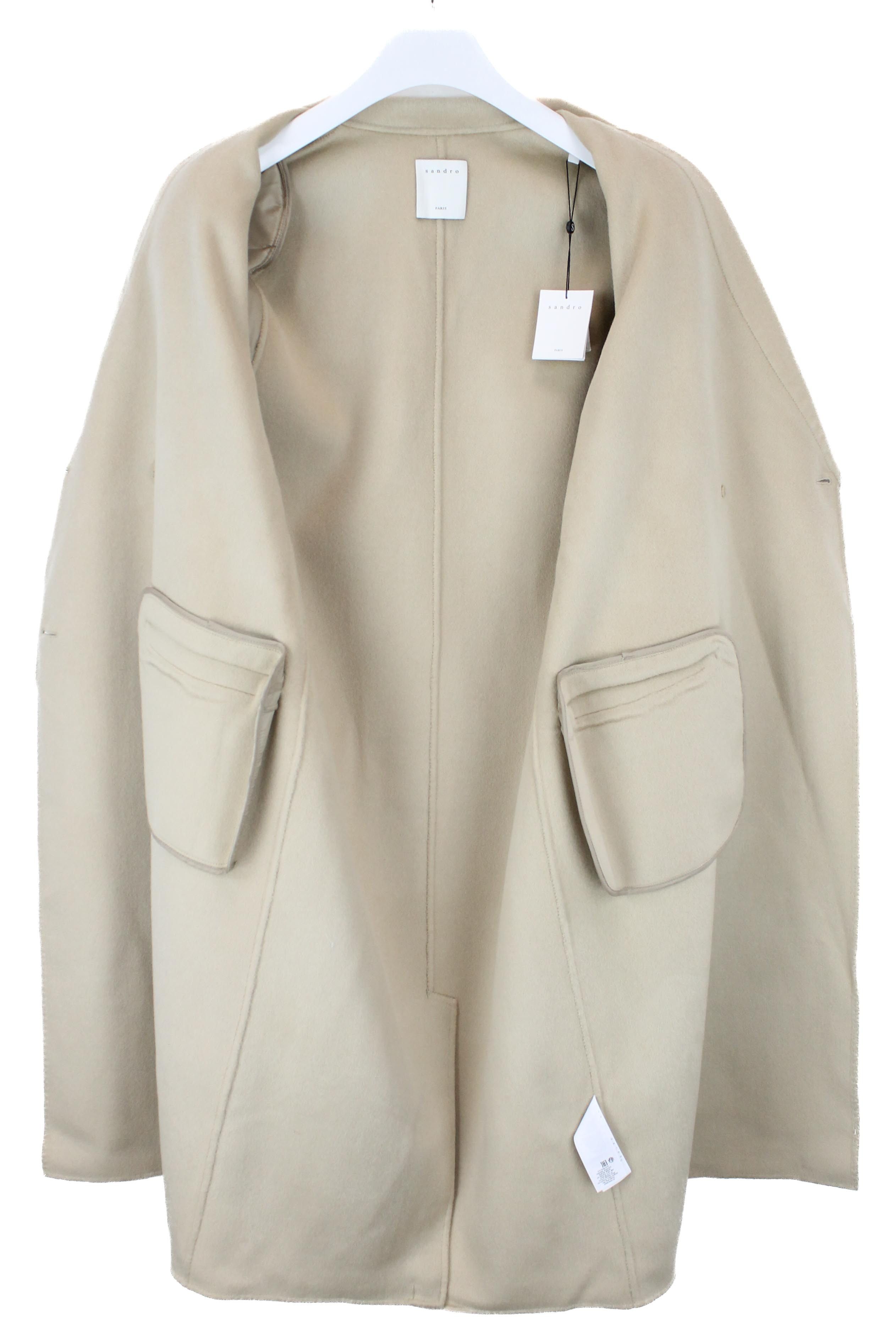 Sandro SANDRO Mystere Coat Women's (EU) 42 Wool Double Breasted Size XL / US 12-14 / IT 48-50 - 2 Thumbnail