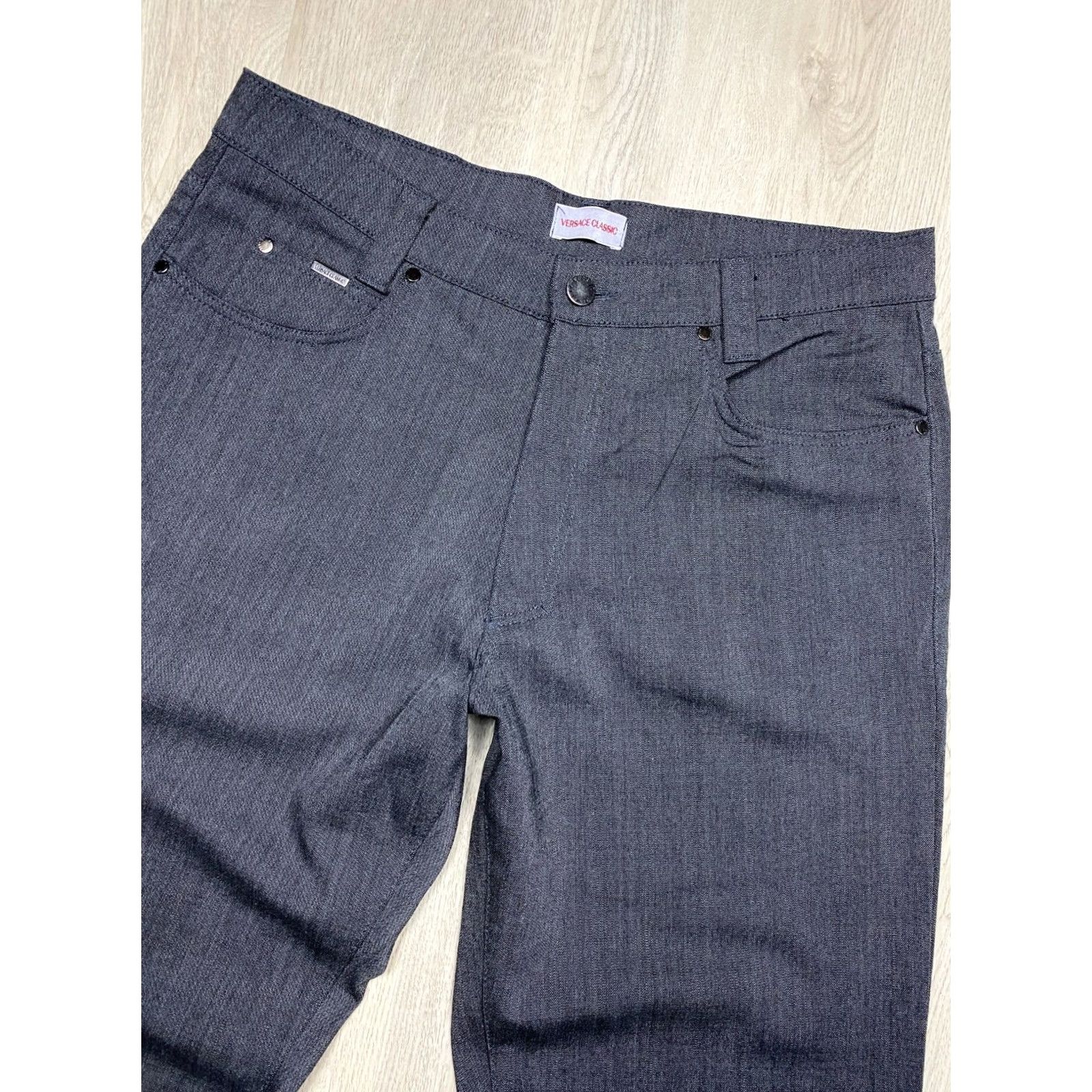 Versace VINTAGE Versace Mens Chino Pants Wool Gray 36 Size US 36 / EU 52 - 2 Thumbnail