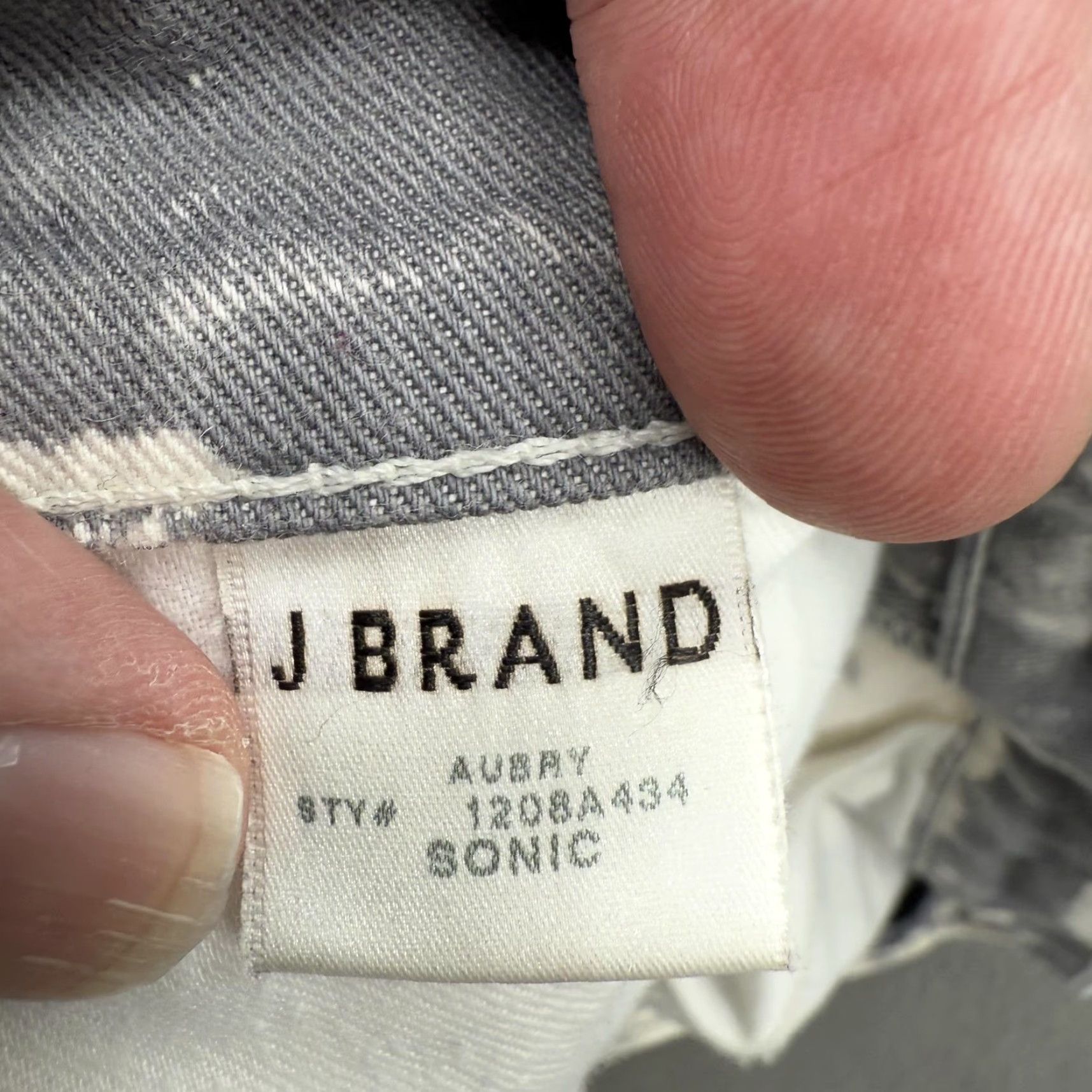 J Brand VINTAGE? No. J Brand Jeans Womens 27 Gray White Sonic Aubry High Rise Tie Dye Straight Cotton Jeans 27 White Tie Dye 100% Cotton Womens Jeans Size 27" / US 4 / IT 40 - 5 Thumbnail